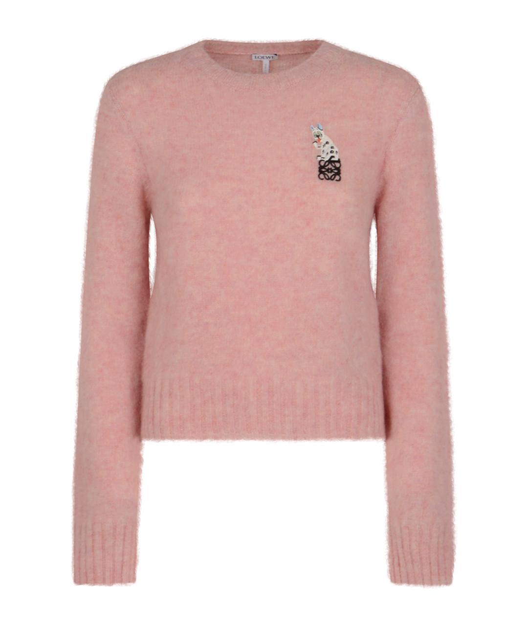 LOEWE Розовый шерстяной джемпер / свитер, фото 1