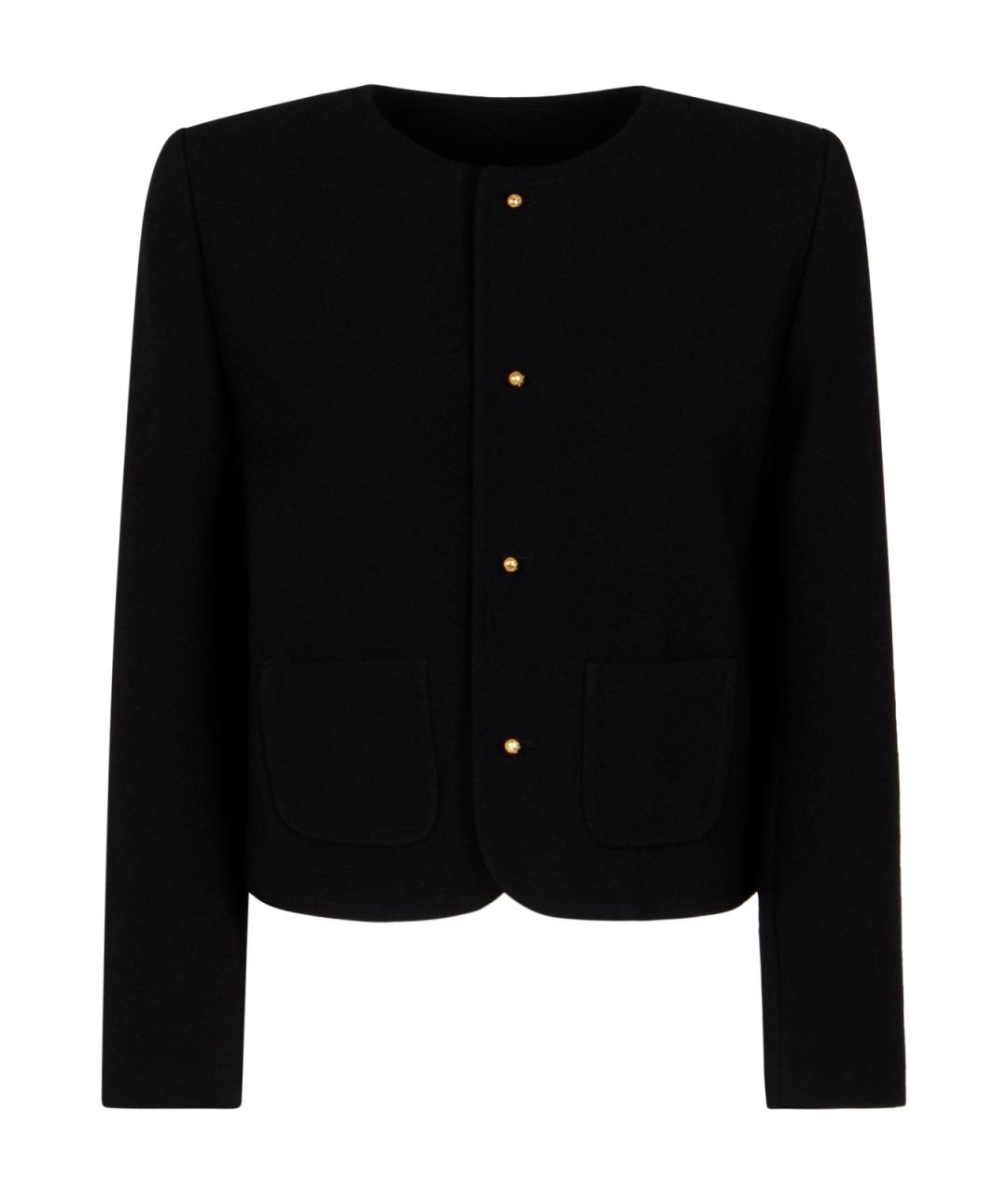 CELINE Черный вискозный жакет/пиджак, фото 1