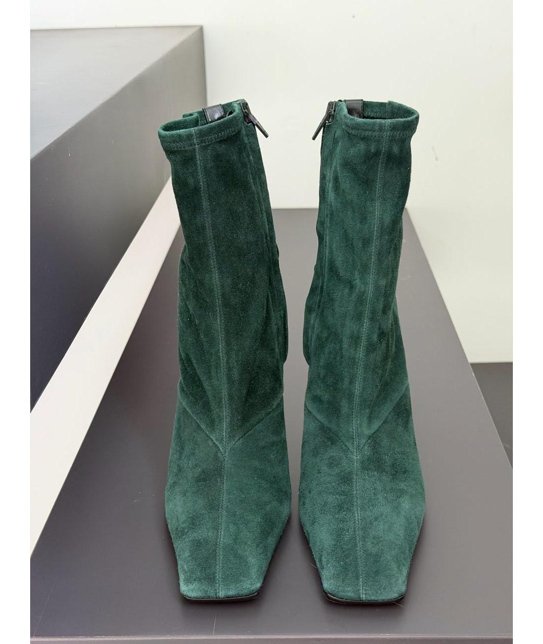 CELINE Зеленые замшевые ботильоны, фото 2