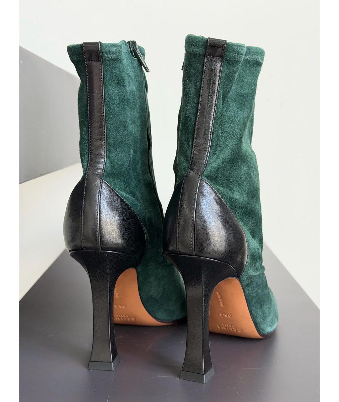 CELINE Зеленые замшевые ботильоны, фото 3