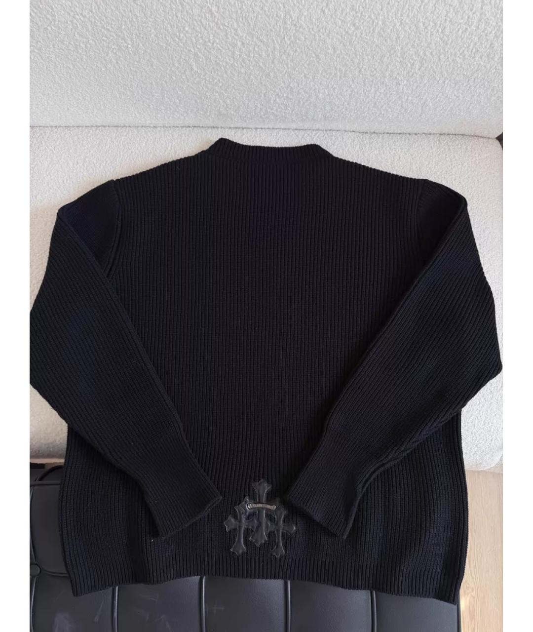 CHROME HEARTS Черный кашемировый джемпер / свитер, фото 2