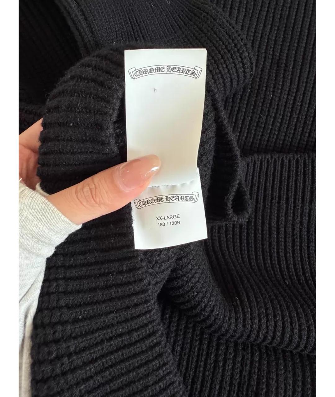 CHROME HEARTS Черный кашемировый джемпер / свитер, фото 5