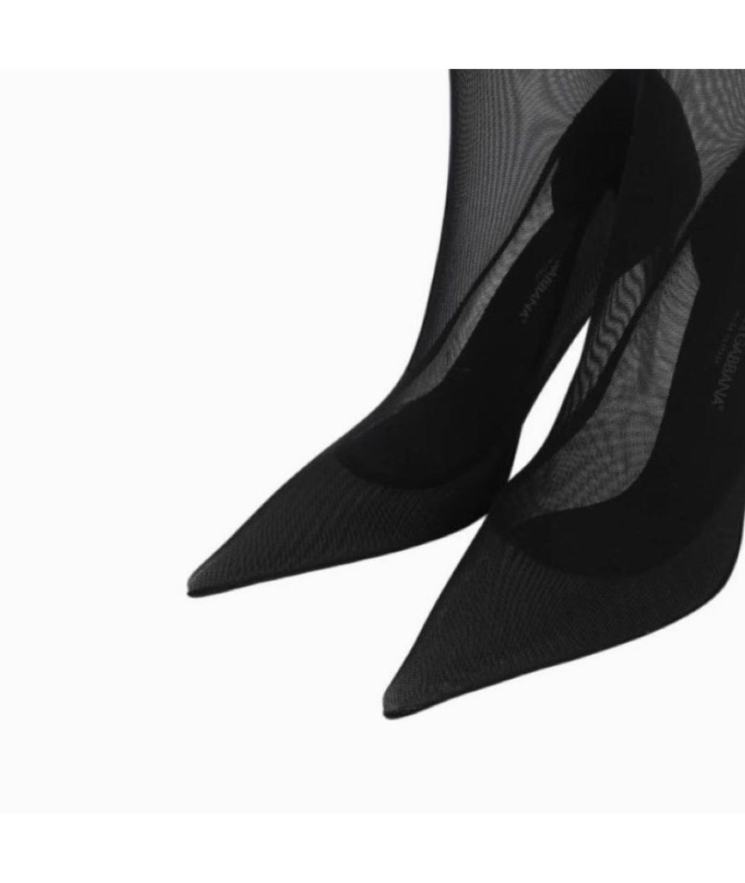 DOLCE&GABBANA Черные текстильные туфли, фото 4