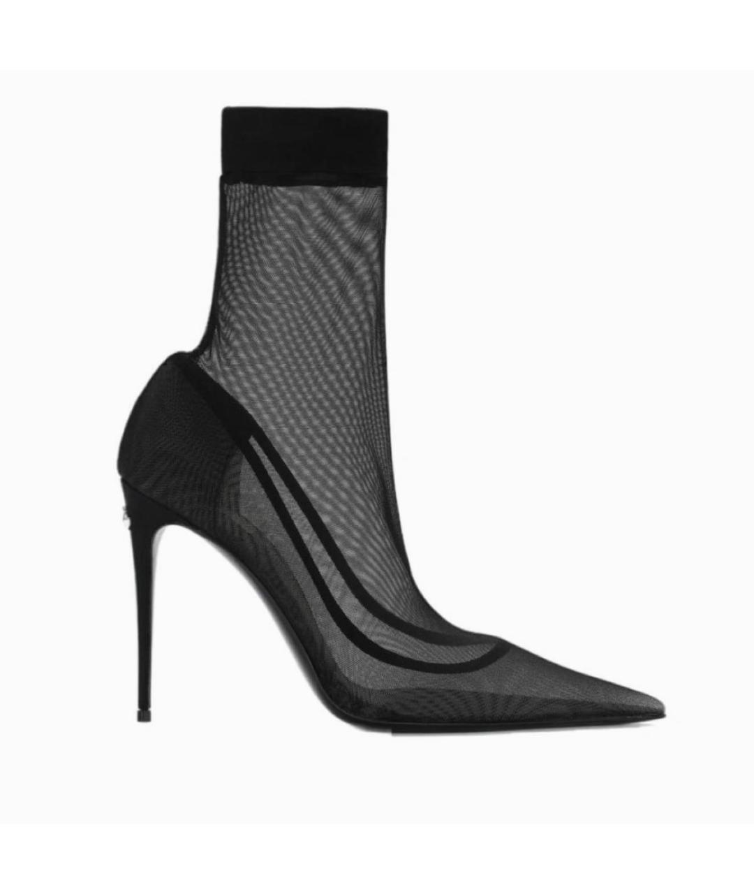 DOLCE&GABBANA Черные текстильные туфли, фото 5