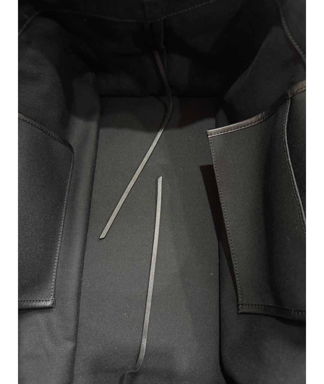 THE ROW Черная тканевая сумка с короткими ручками, фото 5