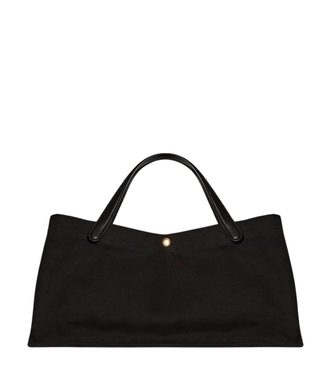 THE ROW Черная тканевая сумка с короткими ручками, фото 1