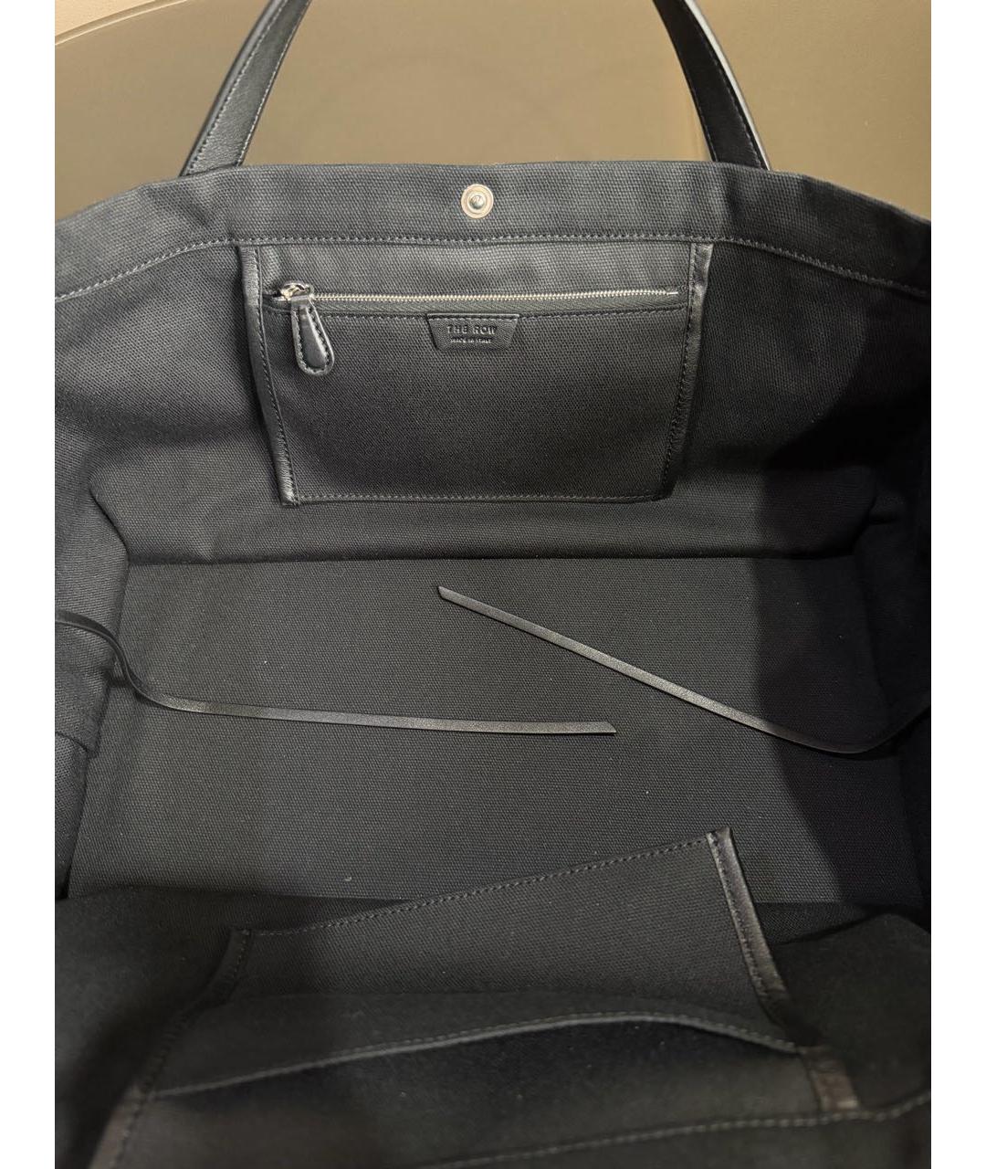 THE ROW Черная тканевая сумка с короткими ручками, фото 4