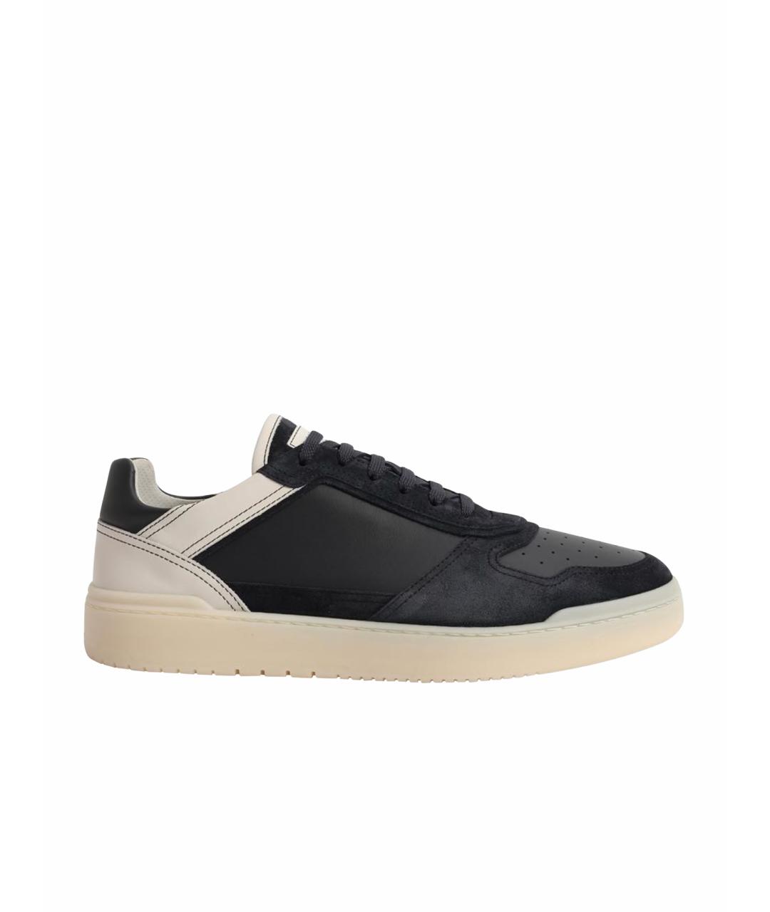 BRUNELLO CUCINELLI Темно-синие замшевые низкие кроссовки / кеды, фото 1