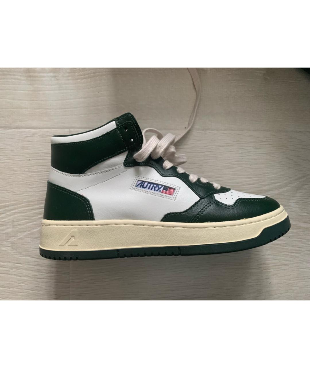 AUTRY Белые кожаные высокие кроссовки / кеды, фото 8