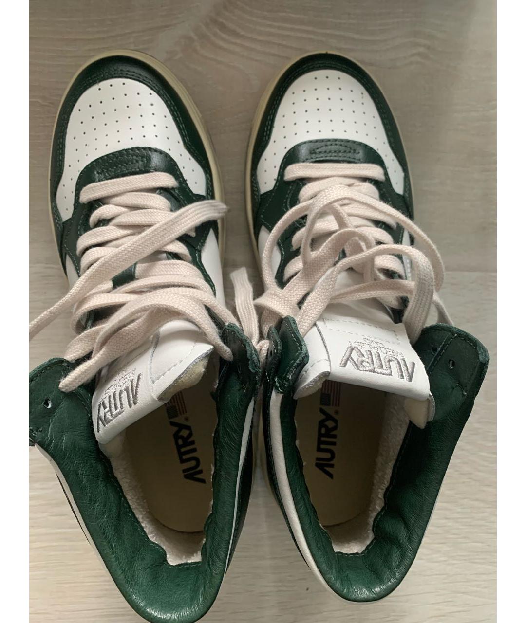 AUTRY Белые кожаные высокие кроссовки / кеды, фото 3