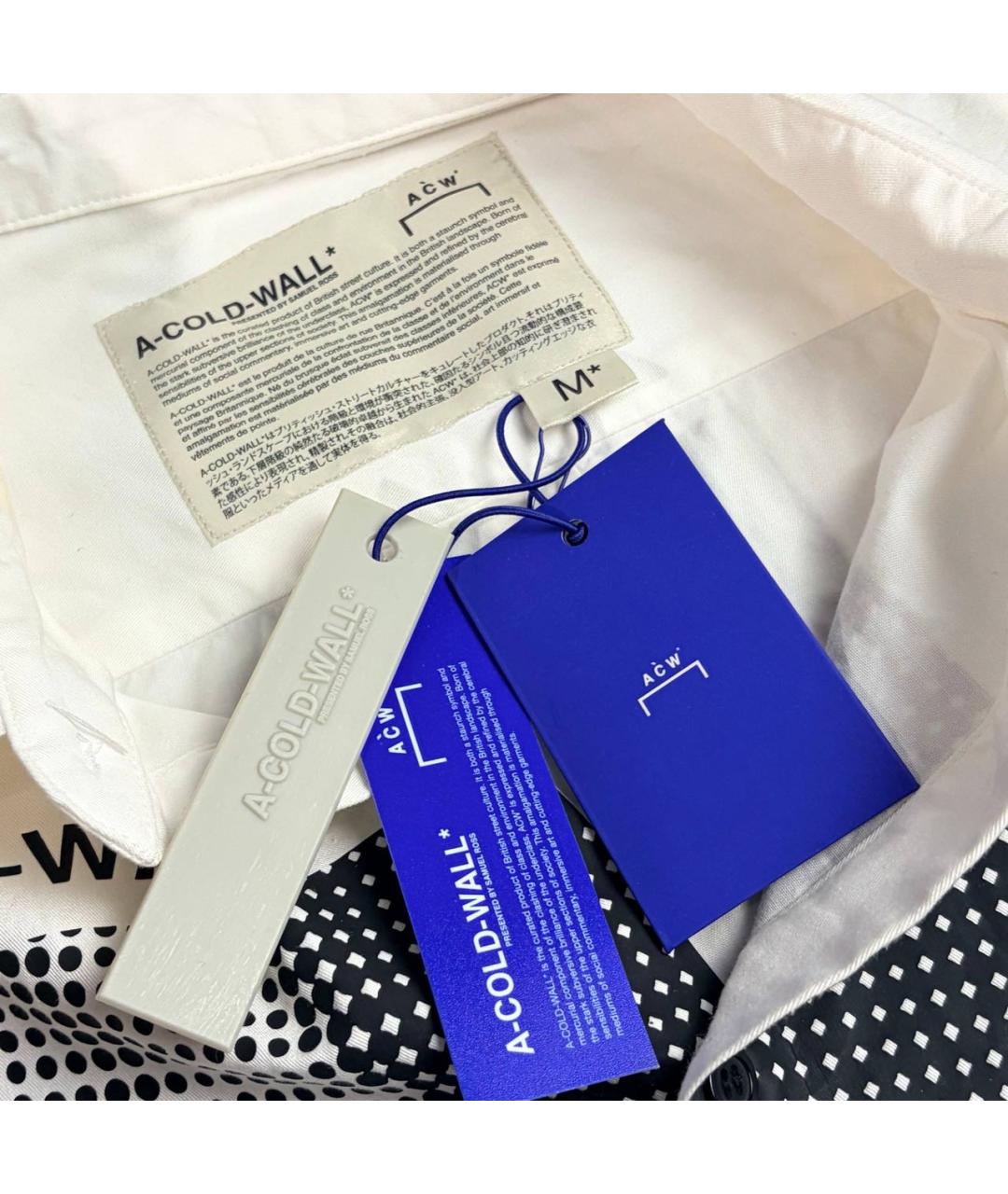 A-COLD-WALL* Белая хлопковая футболка, фото 4