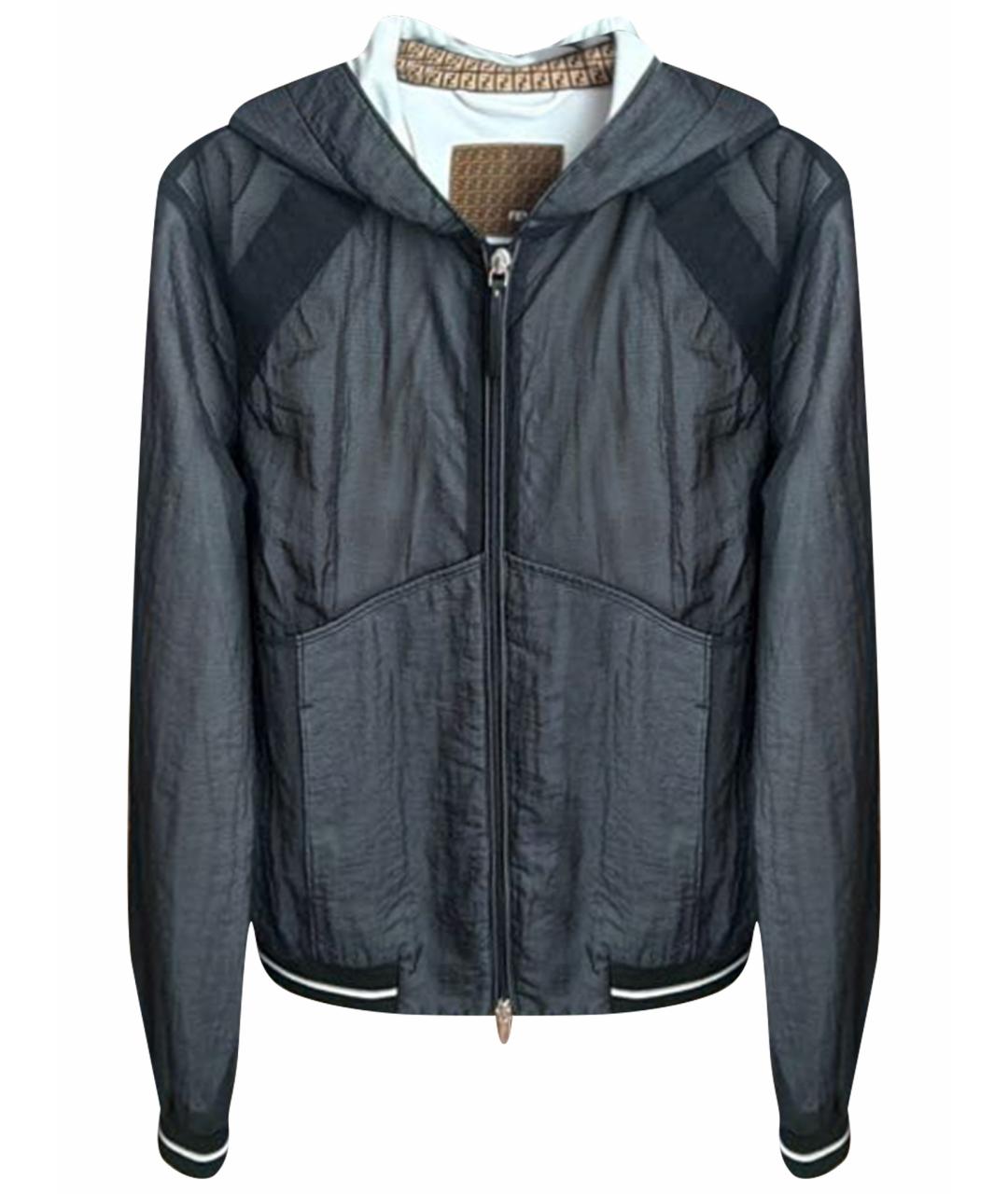 FENDI Черная полиамидовая куртка, фото 1