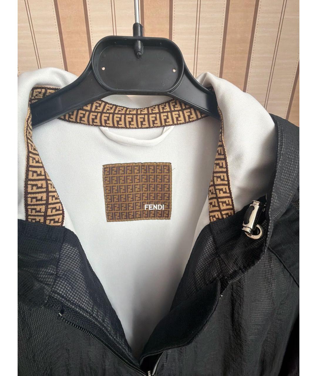FENDI Черная полиамидовая куртка, фото 3