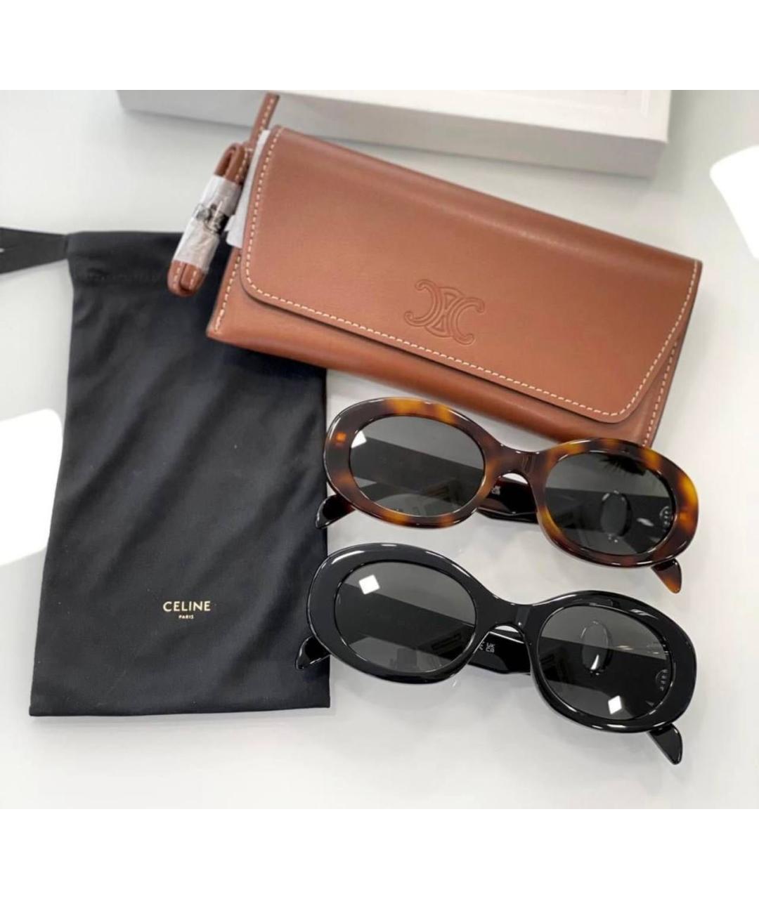 CELINE Черные пластиковые солнцезащитные очки, фото 3