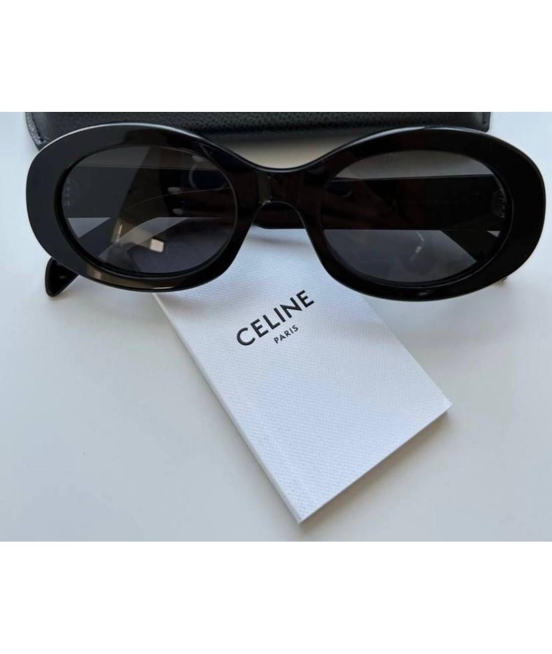 CELINE Черные пластиковые солнцезащитные очки, фото 4