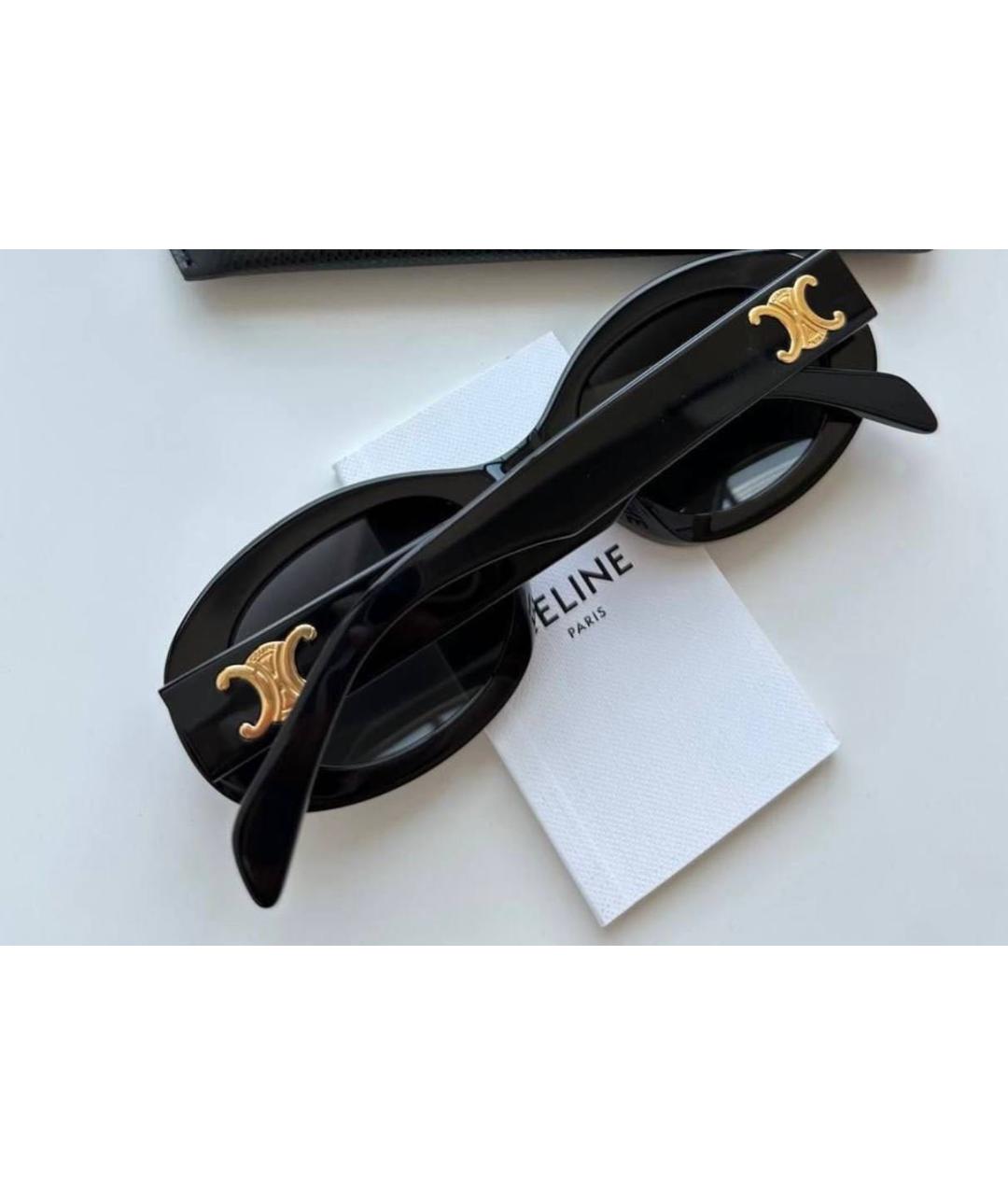 CELINE Черные пластиковые солнцезащитные очки, фото 2