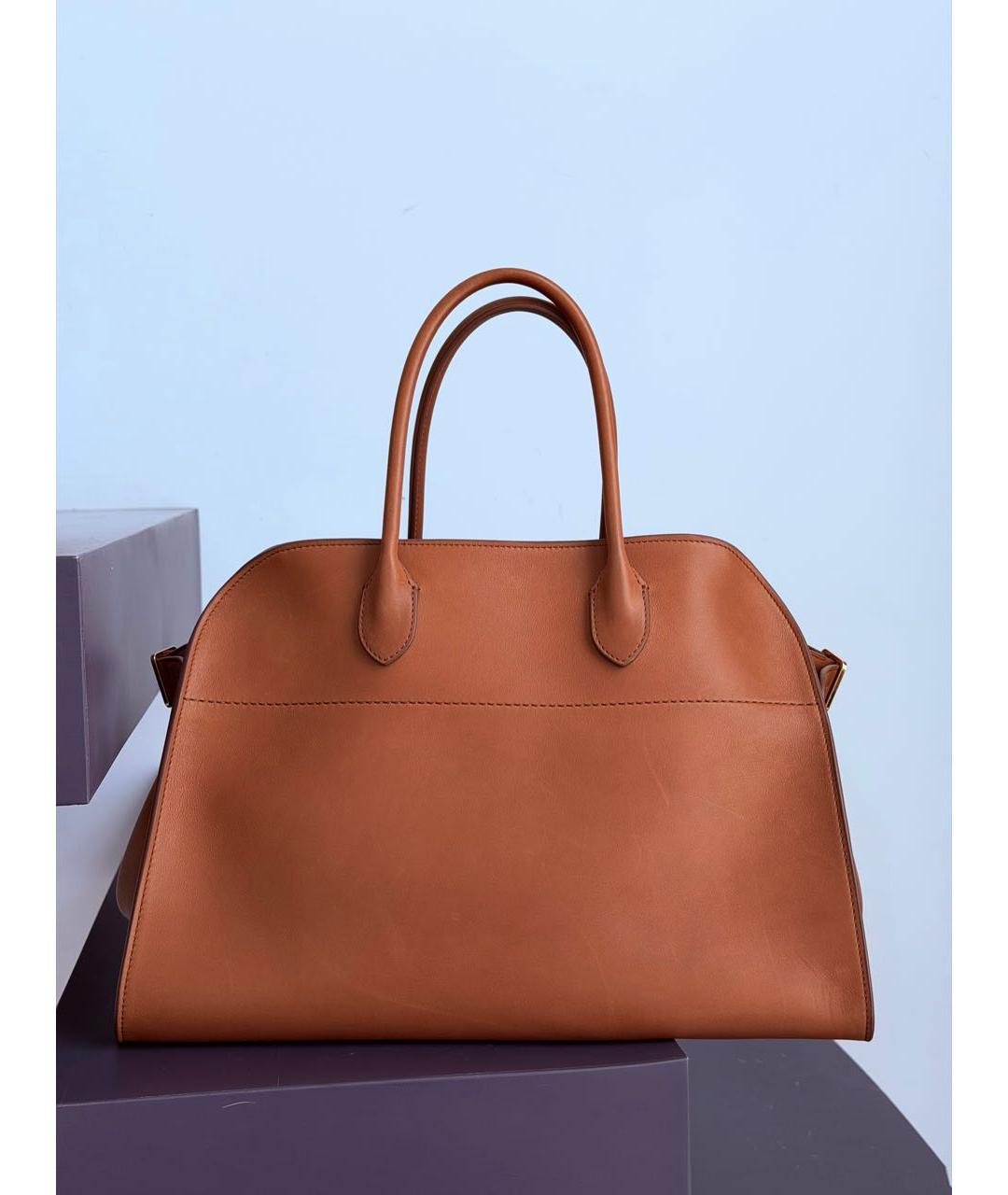 THE ROW Коричневая кожаная сумка тоут, фото 8