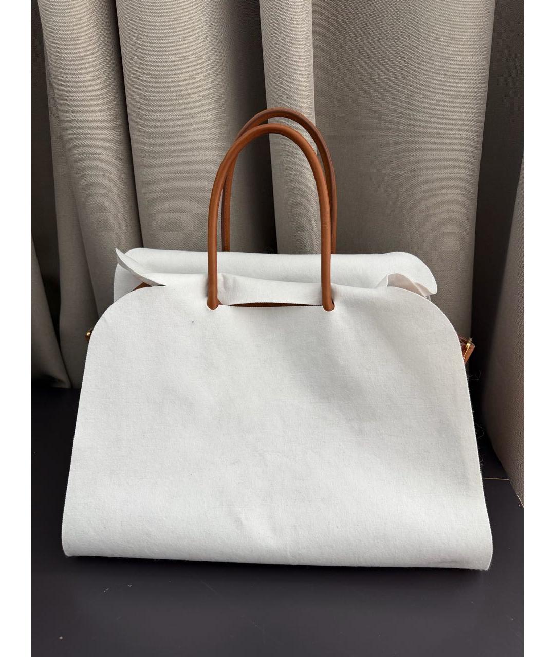 THE ROW Коричневая кожаная сумка тоут, фото 3