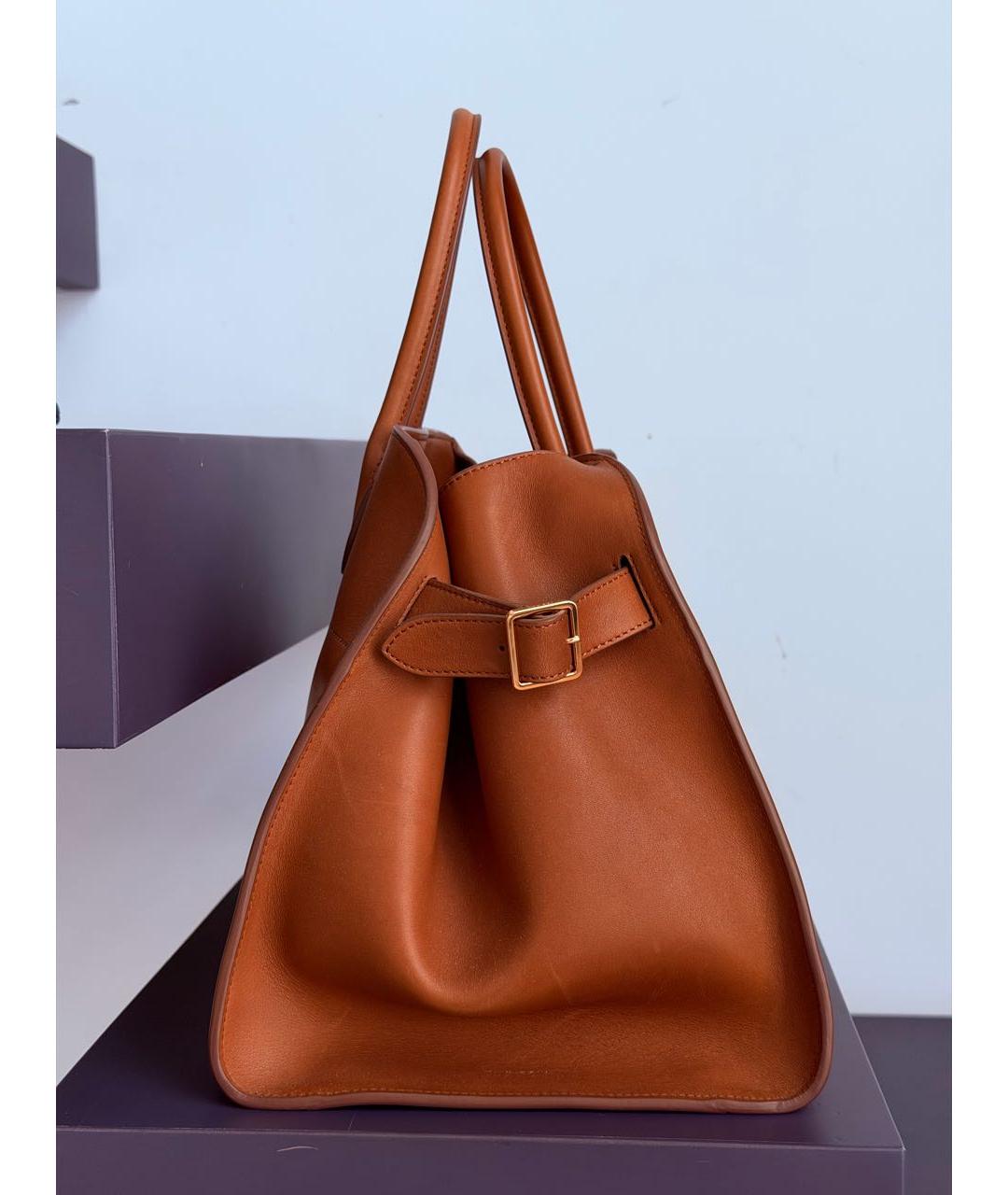 THE ROW Коричневая кожаная сумка тоут, фото 2