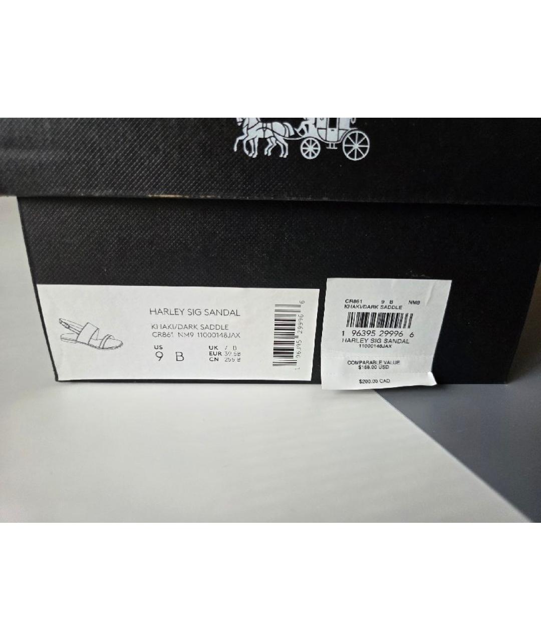 COACH Коричневые сандалии, фото 7