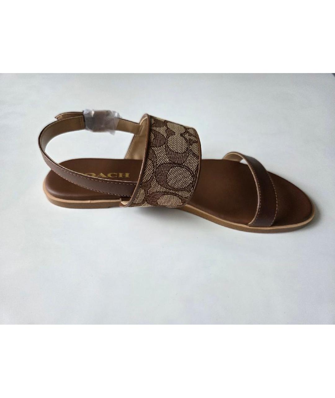 COACH Коричневые сандалии, фото 10