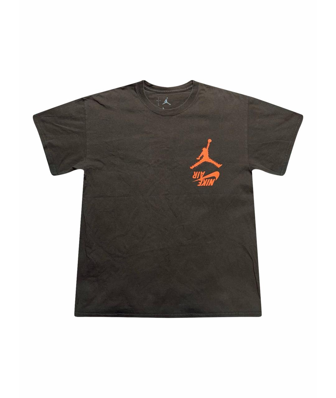 JORDAN Черная хлопковая футболка, фото 1