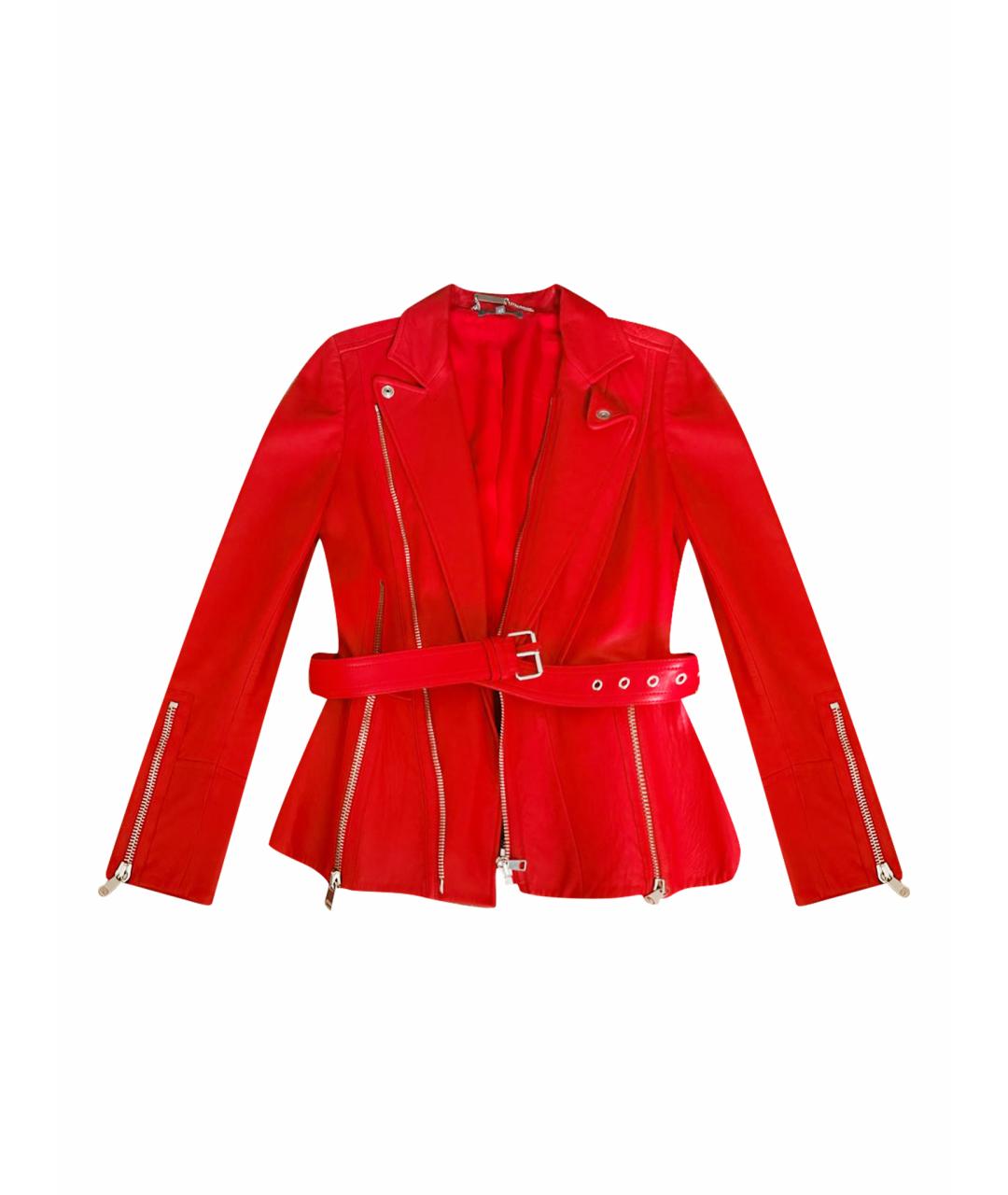 ALEXANDER MCQUEEN Красная кожаная куртка, фото 1