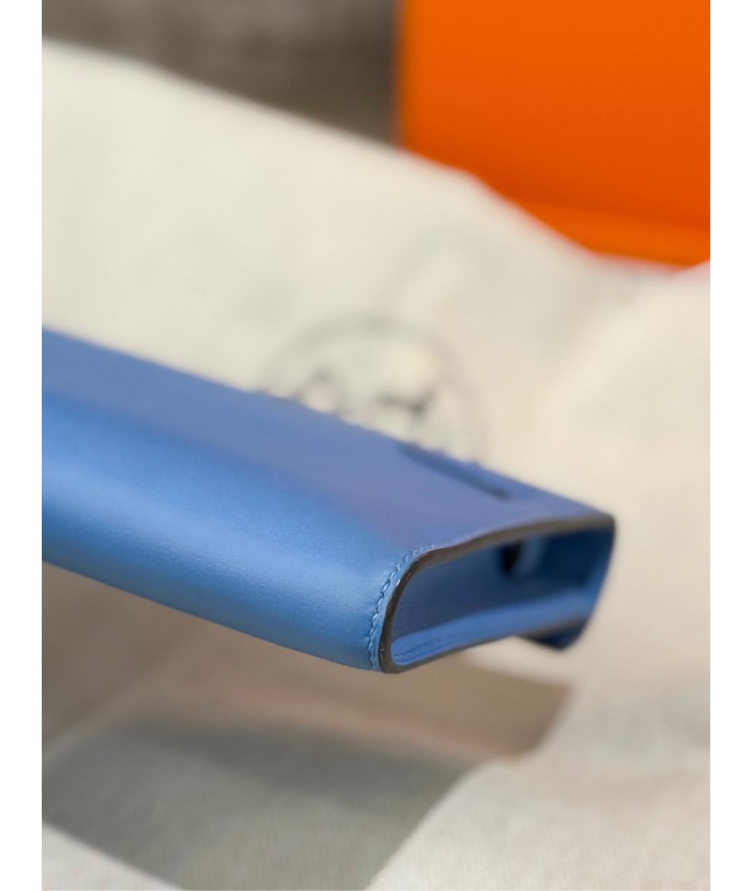HERMES Синяя кожаная сумка тоут, фото 2