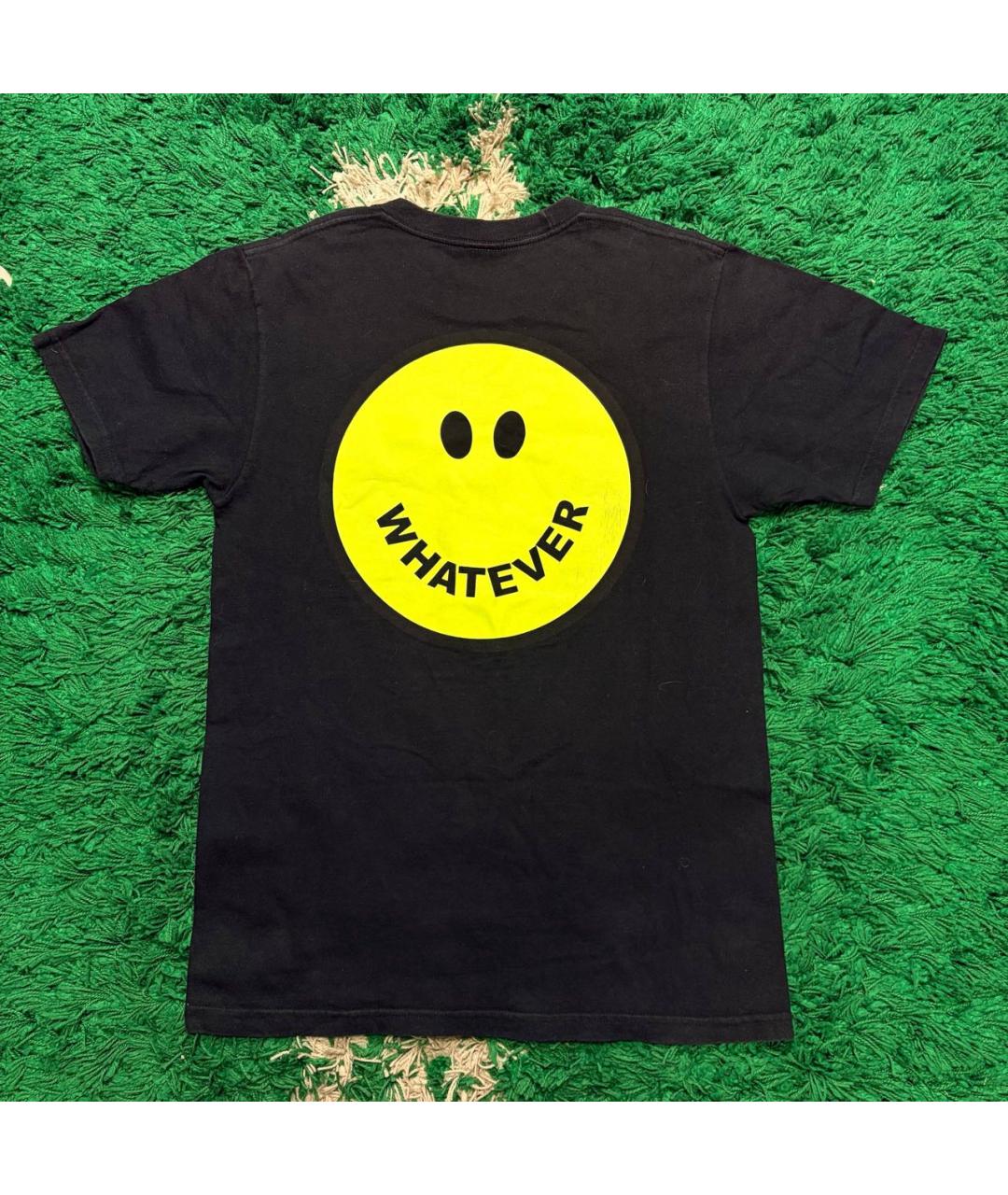 SUPREME Черная хлопковая футболка, фото 2