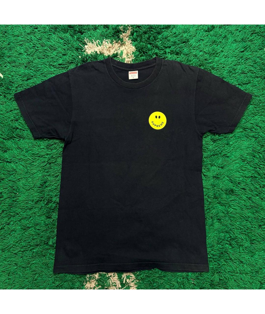 SUPREME Черная хлопковая футболка, фото 5