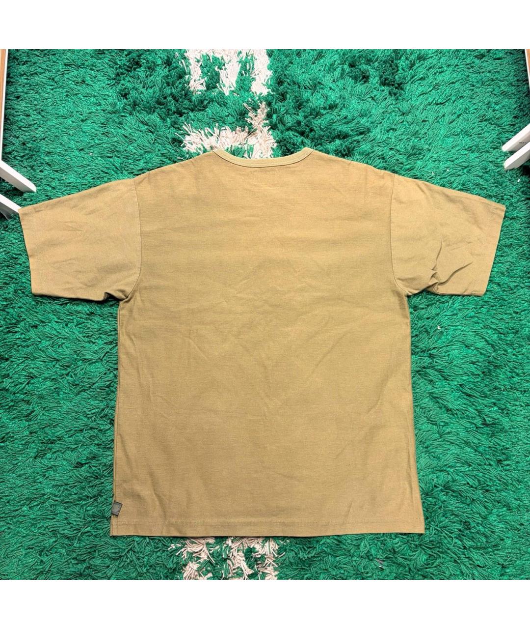 BAPE Хаки хлопковая футболка, фото 2