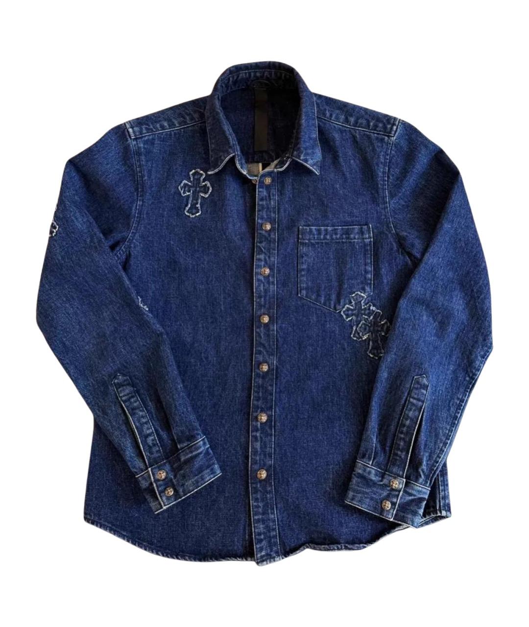 CHROME HEARTS Синяя деним куртка, фото 1