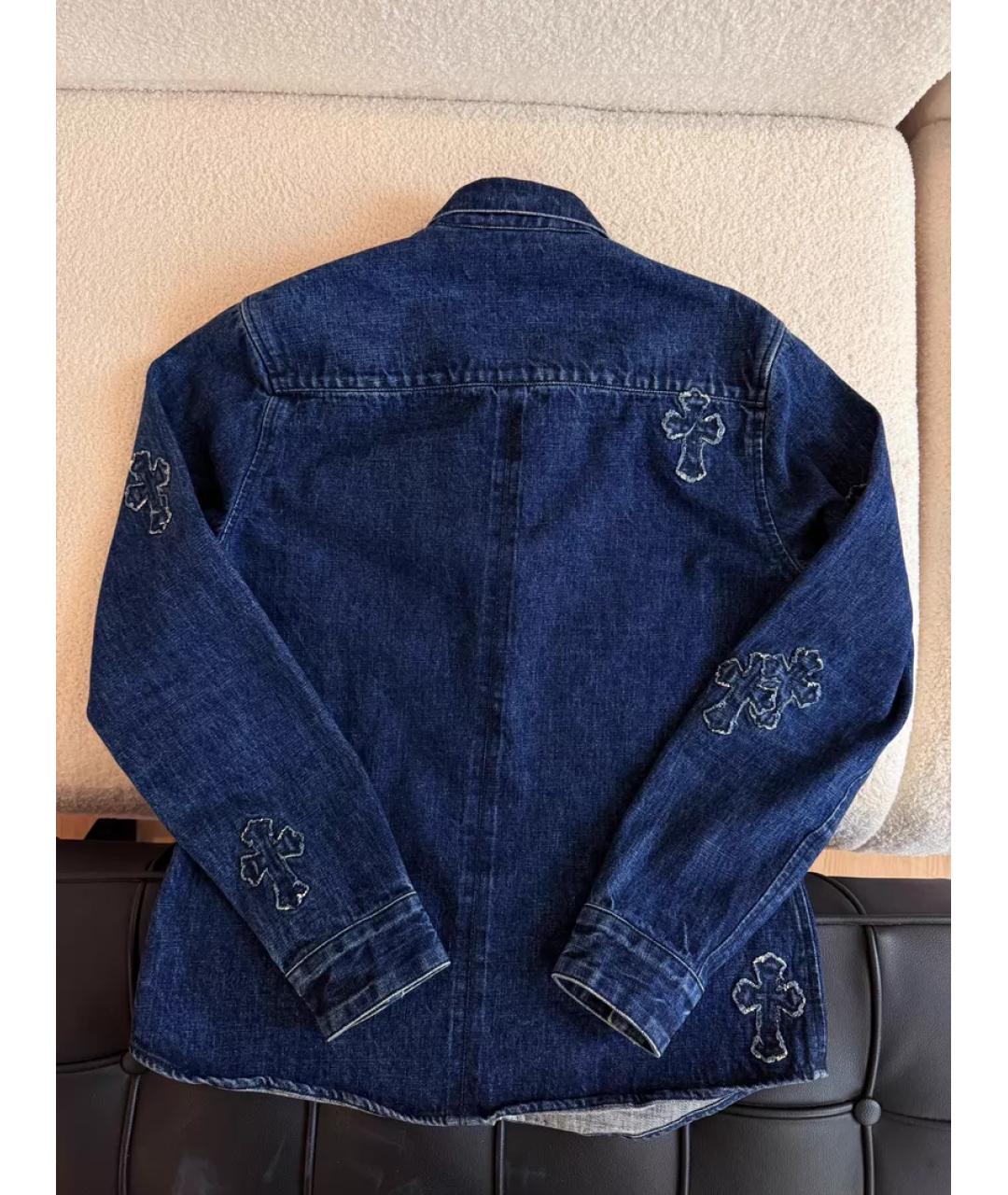 CHROME HEARTS Синяя деним куртка, фото 3