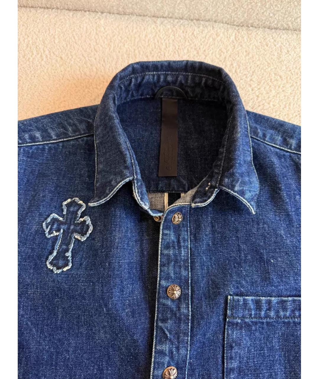 CHROME HEARTS Синяя деним куртка, фото 4