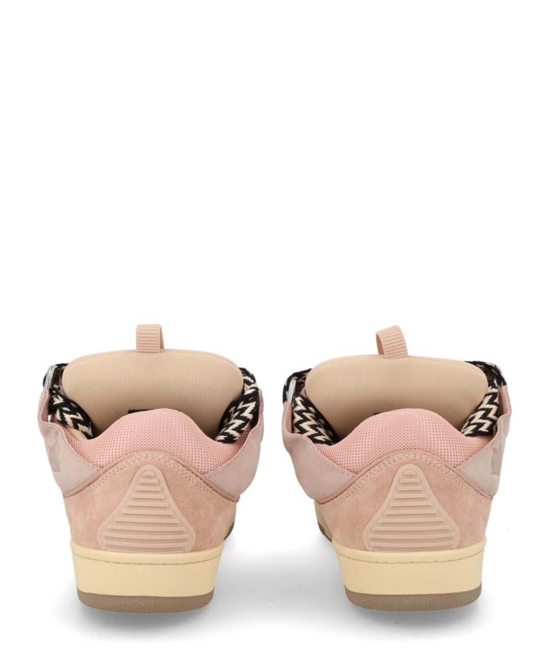 LANVIN Розовые замшевые кроссовки, фото 4