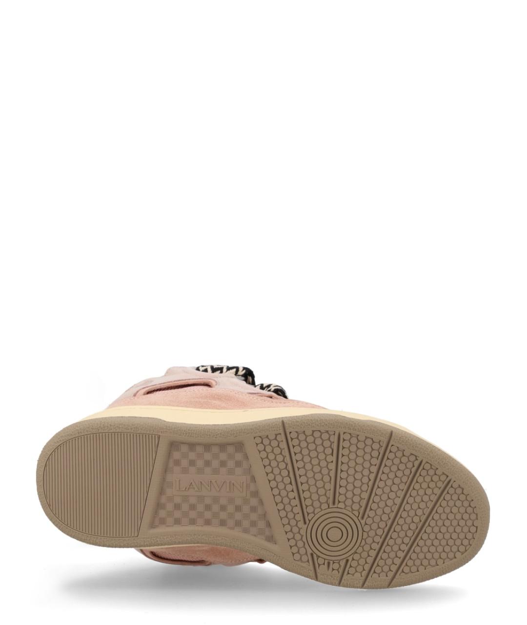 LANVIN Розовые замшевые кроссовки, фото 6