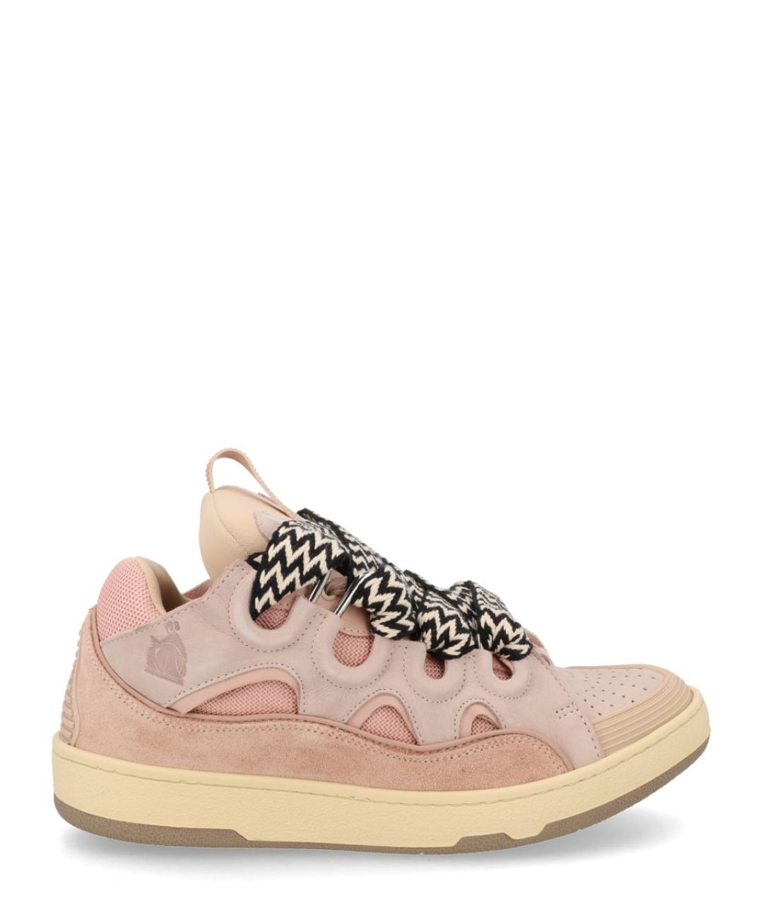 LANVIN Розовые замшевые кроссовки, фото 1