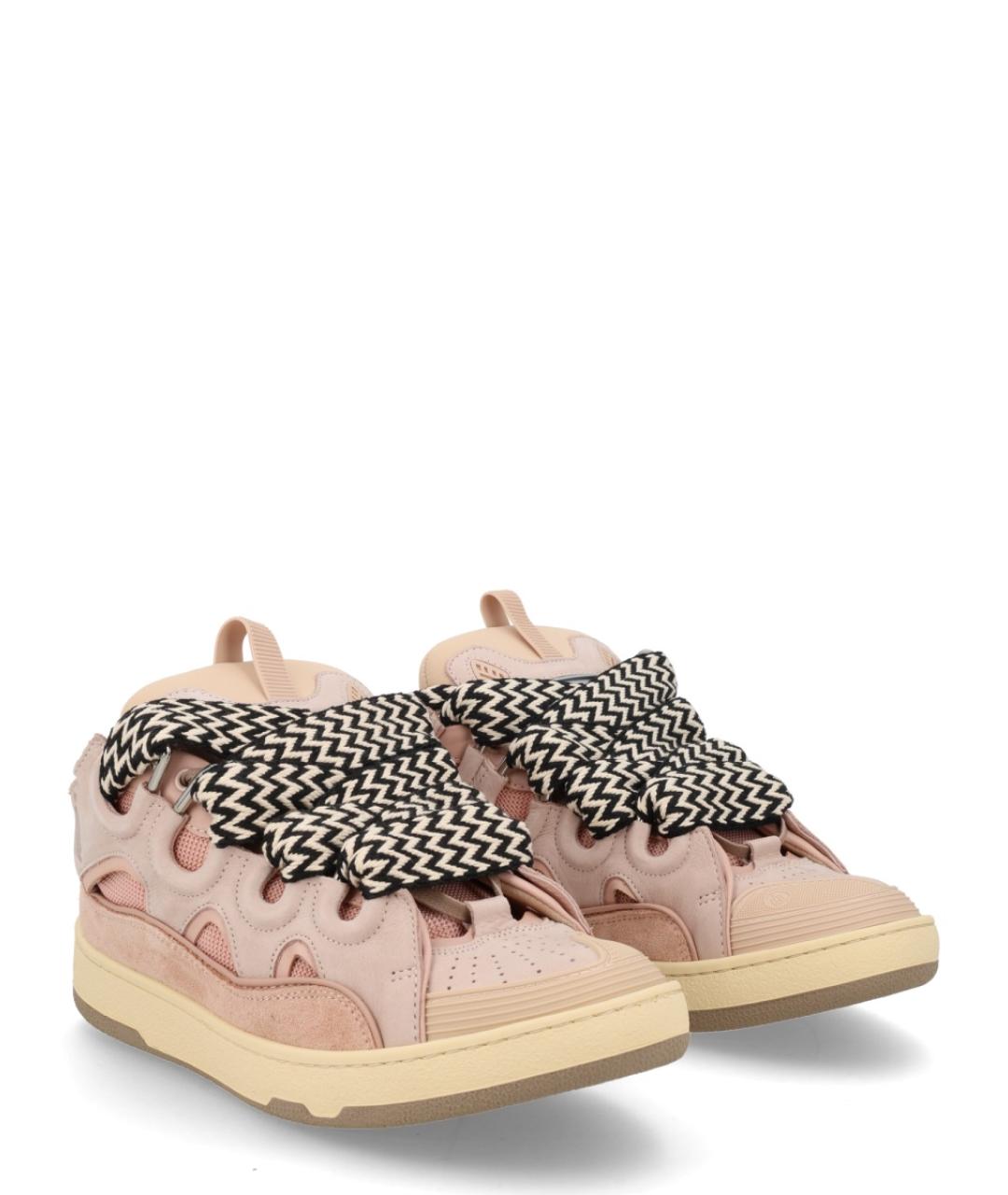 LANVIN Розовые замшевые кроссовки, фото 2