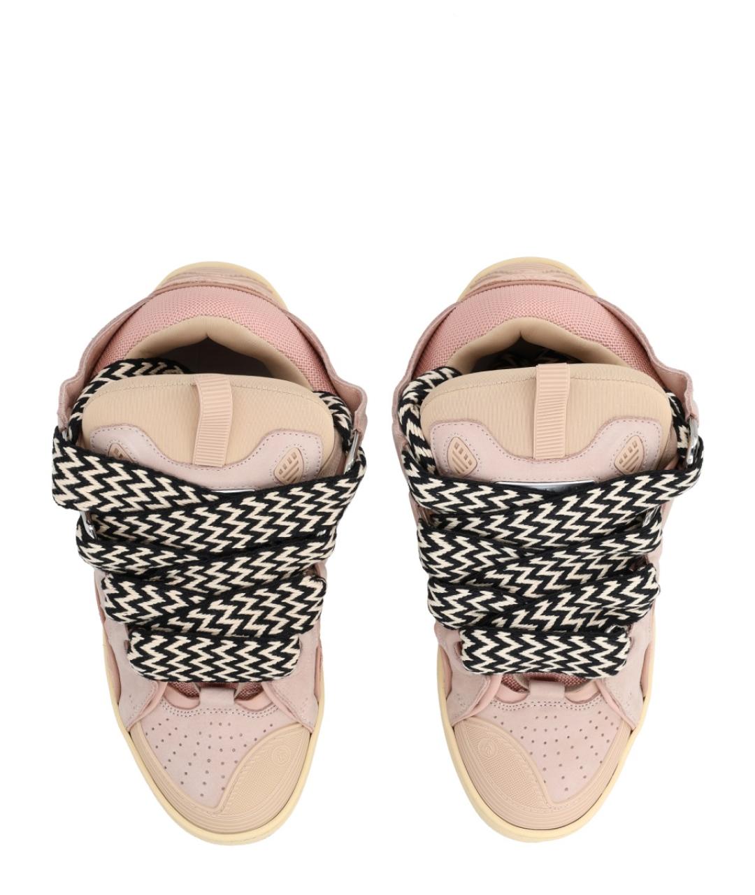 LANVIN Розовые замшевые кроссовки, фото 5