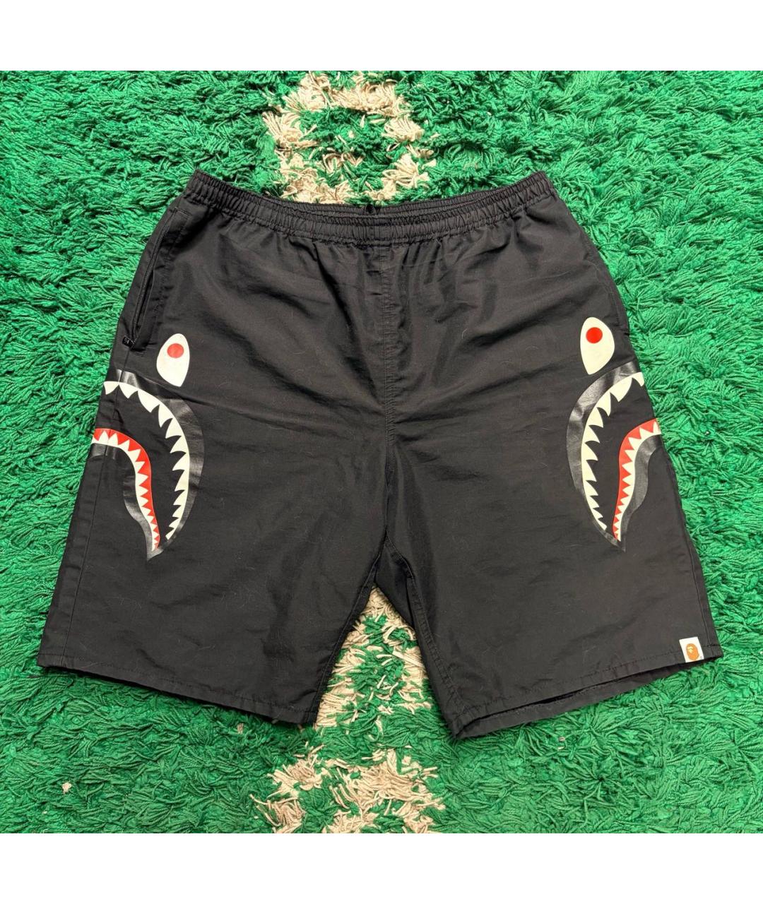 BAPE Черные полиэстеровые шорты, фото 5