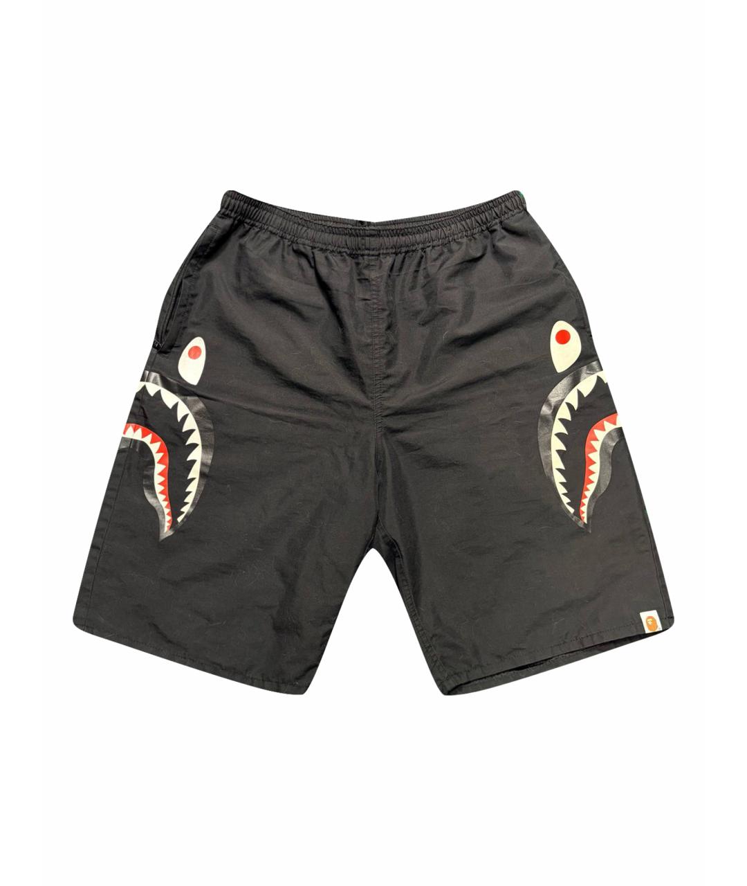 BAPE Черные полиэстеровые шорты, фото 1