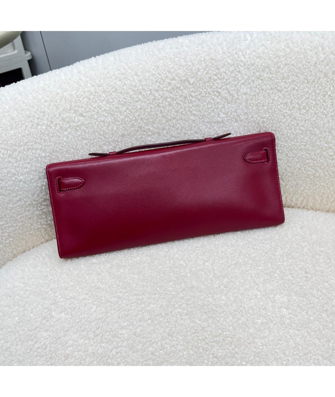 HERMES Красная кожаная сумка с короткими ручками, фото 2