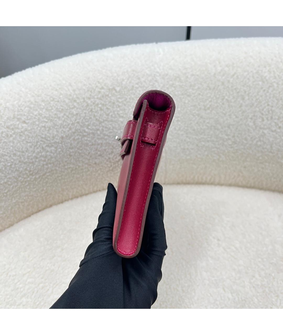 HERMES Красная кожаная сумка с короткими ручками, фото 4