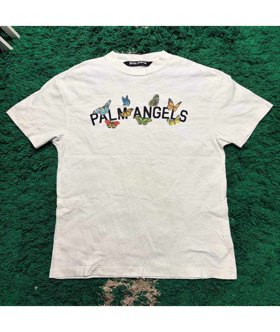 PALM ANGELS Белая хлопковая футболка, фото 5