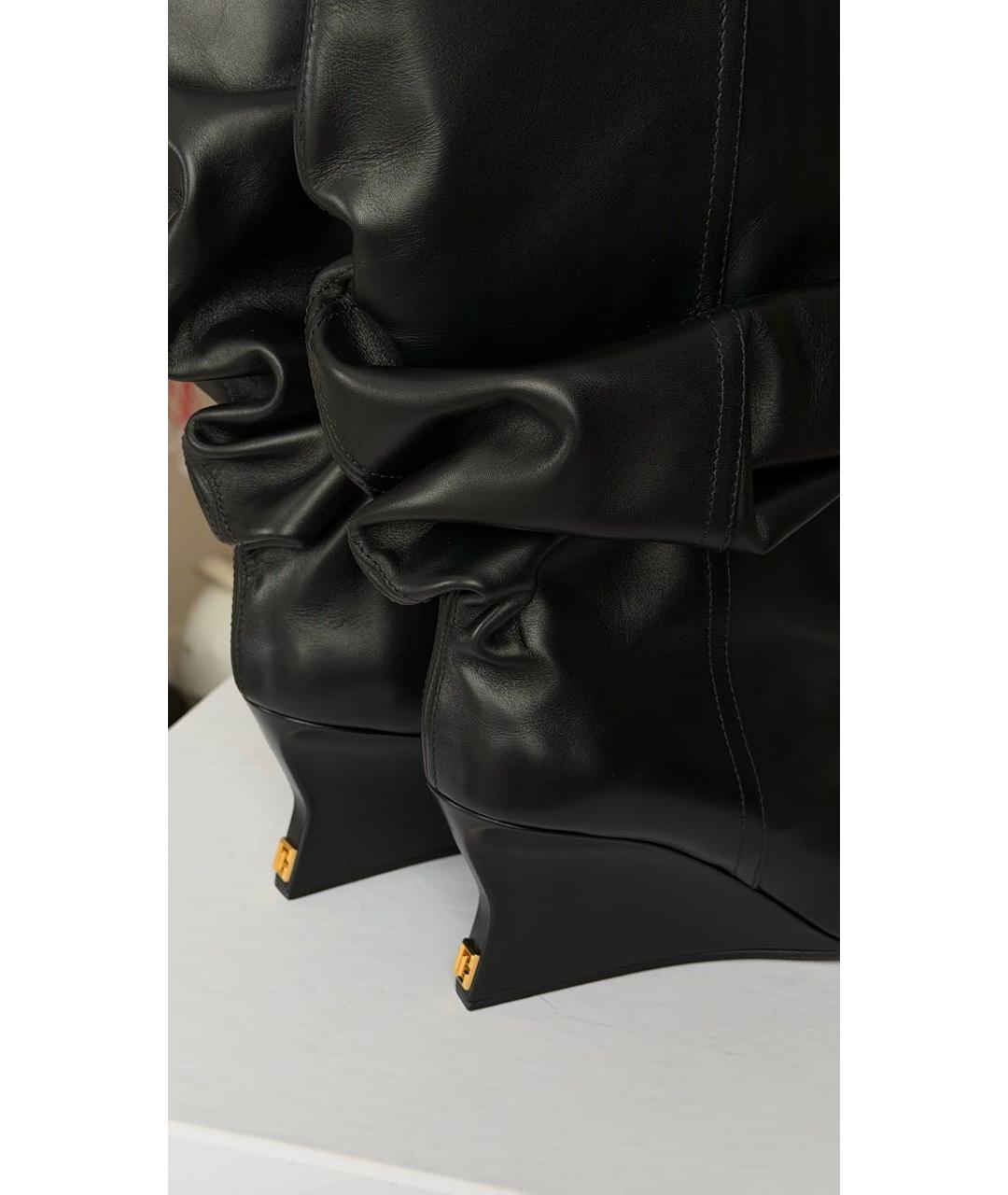 BALMAIN Черные кожаные полусапоги, фото 6