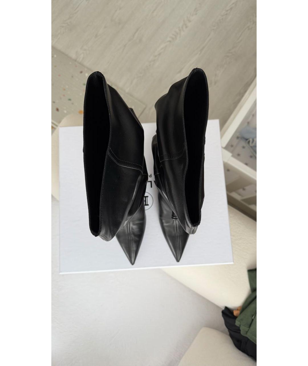 BALMAIN Черные кожаные полусапоги, фото 3