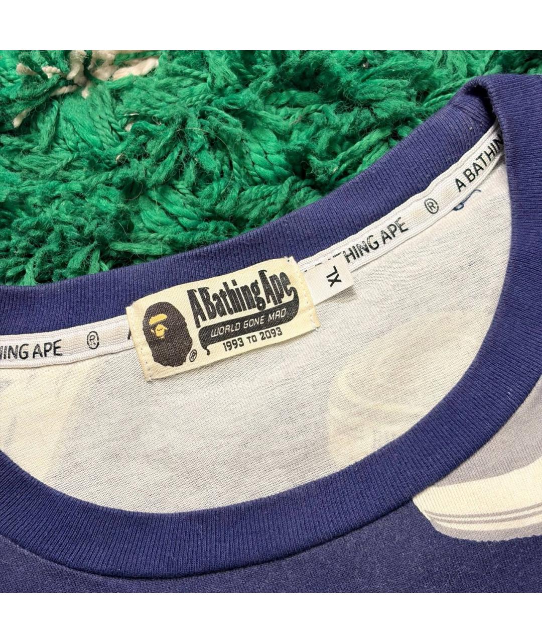 BAPE Синяя хлопковая футболка, фото 4