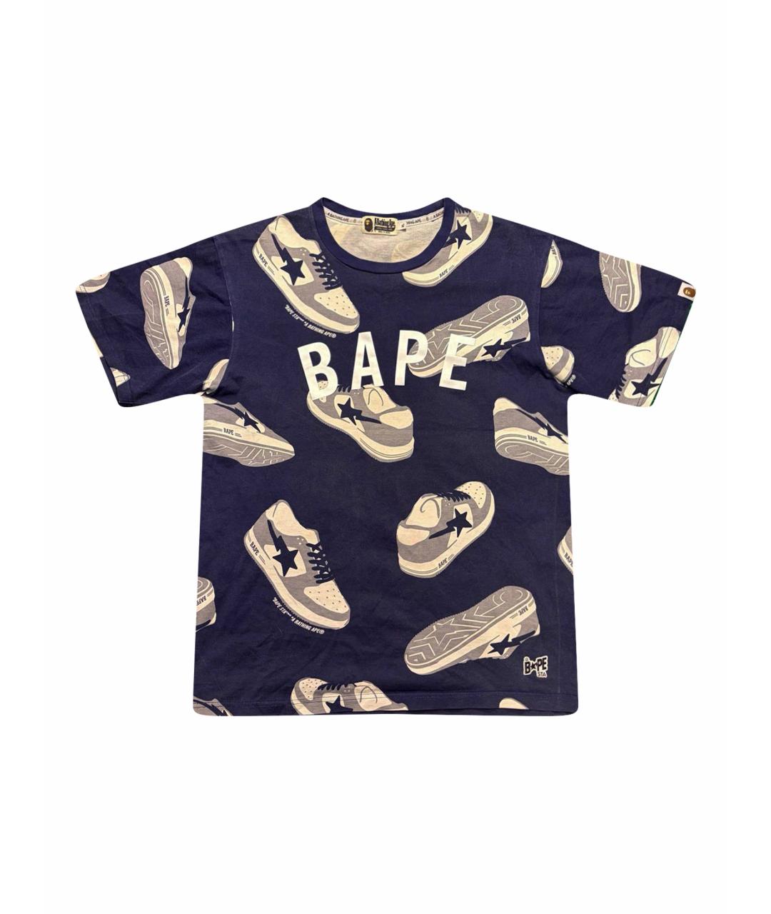BAPE Синяя хлопковая футболка, фото 1