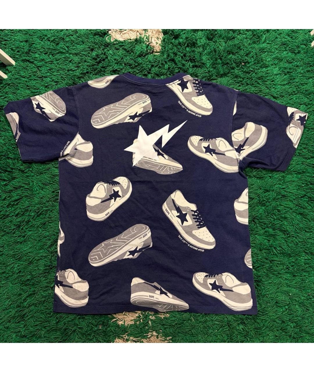 BAPE Синяя хлопковая футболка, фото 2