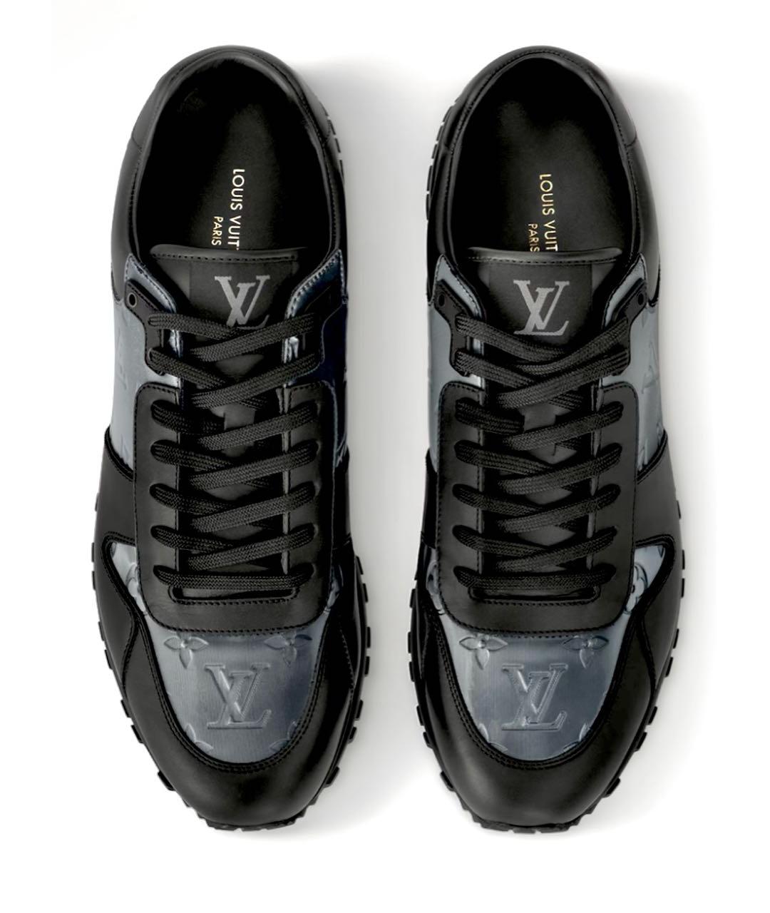 LOUIS VUITTON Черные кожаные низкие кроссовки / кеды, фото 8